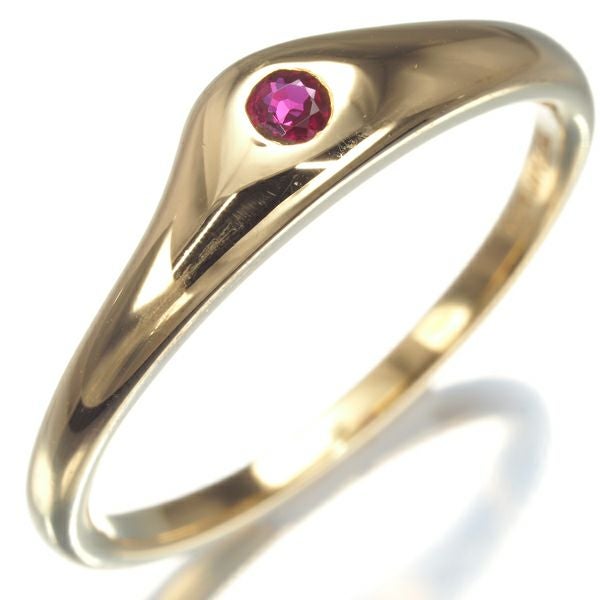 ティファニー リング ルビー  10号 K18YG 