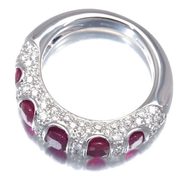 ダミアーニ リング ルビー ダイヤ  パヴェ　11号 K18WG 