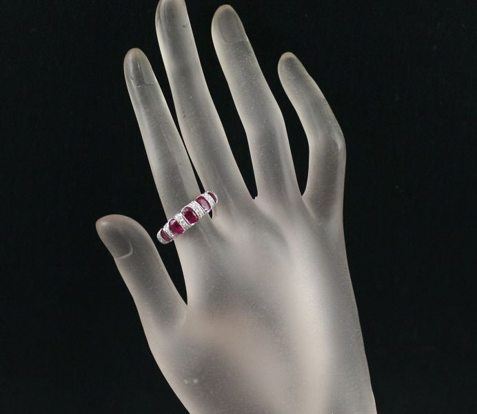 ダミアーニ リング ルビー ダイヤ  パヴェ　11号 K18WG 