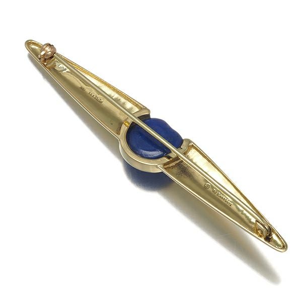 レア品 ティファニー ブローチ ラピスラズリ   K18YG 