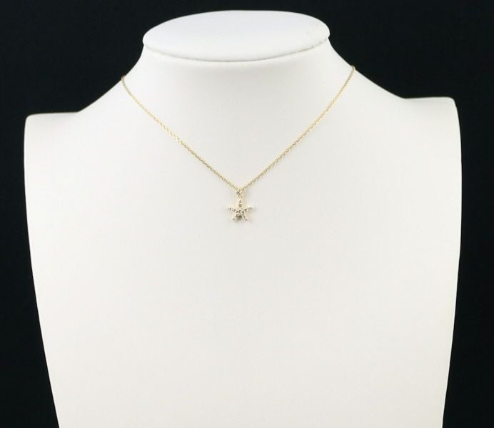 ヴァンドーム ネックレス ダイヤ  スター K18YG 
