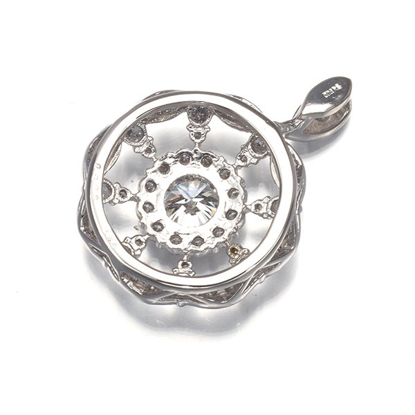 ダイヤ 0.446ct/0.58ct サークル  ペンダントトップ Pt900 