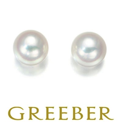 タサキ ピアス パール アコヤ真珠 7.5mm K18WG 