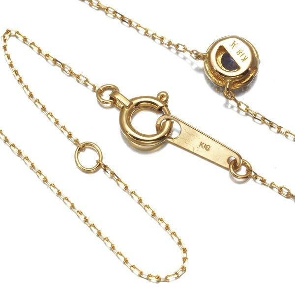 ヴァンドーム ネックレス タンザナイト ダイヤ サークル K18YG 