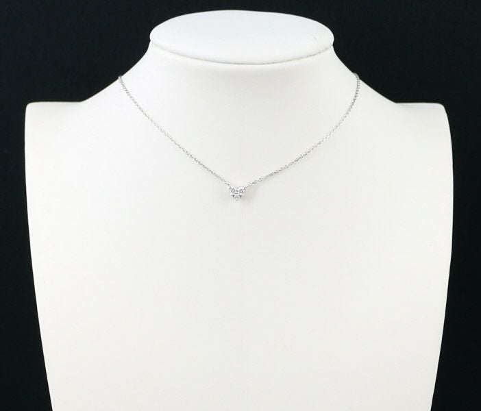 ヴァンドーム ネックレス ダイヤ 0.10ct  ハート K18WG 