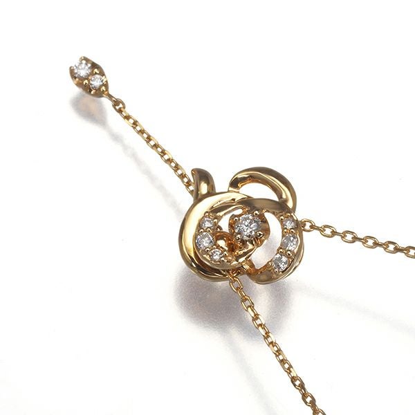 ヴァンドーム ネックレス ダイヤ  バラ フラワー K18YG 