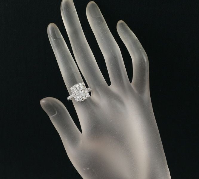 ダイヤ 1.00ct 2種カット  リング Pt900 