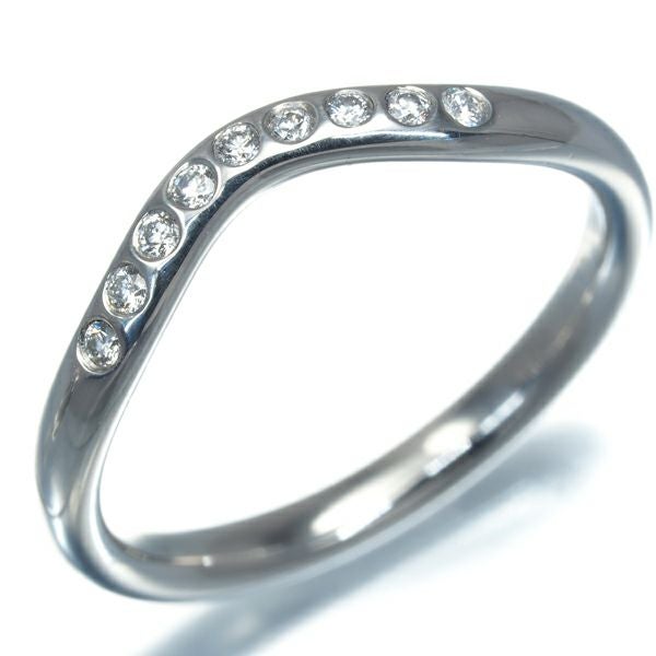 ティファニー リング ダイヤ カーブドバンド 9P 7号 Pt950 