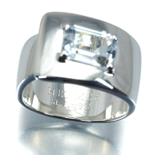 エルメス リング ホワイトトパーズ  51号 シルバー925 