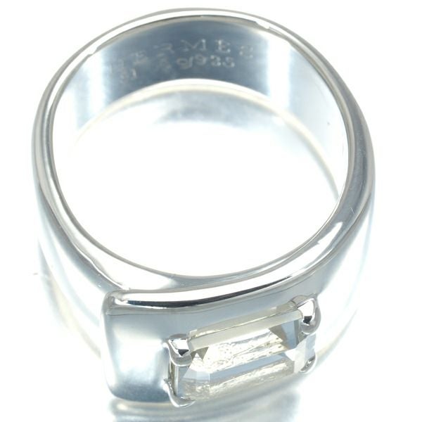 エルメス リング ホワイトトパーズ  51号 シルバー925 