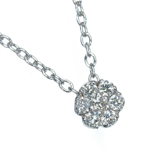 ポンテヴェキオ ネックレス ダイヤ 0.10ct フラワー  K18WG 