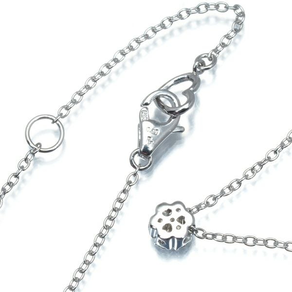 ポンテヴェキオ ネックレス ダイヤ 0.10ct フラワー  K18WG 