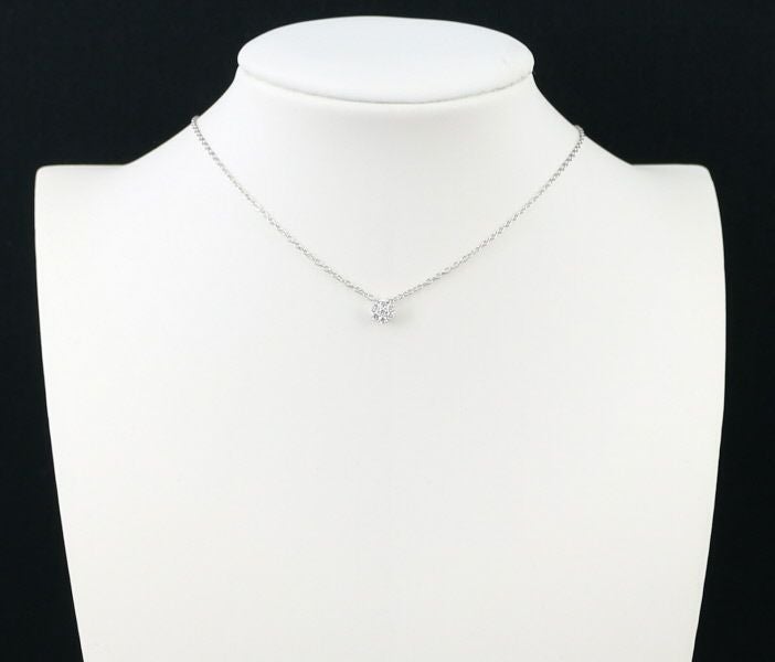 ポンテヴェキオ ネックレス ダイヤ 0.10ct フラワー  K18WG 