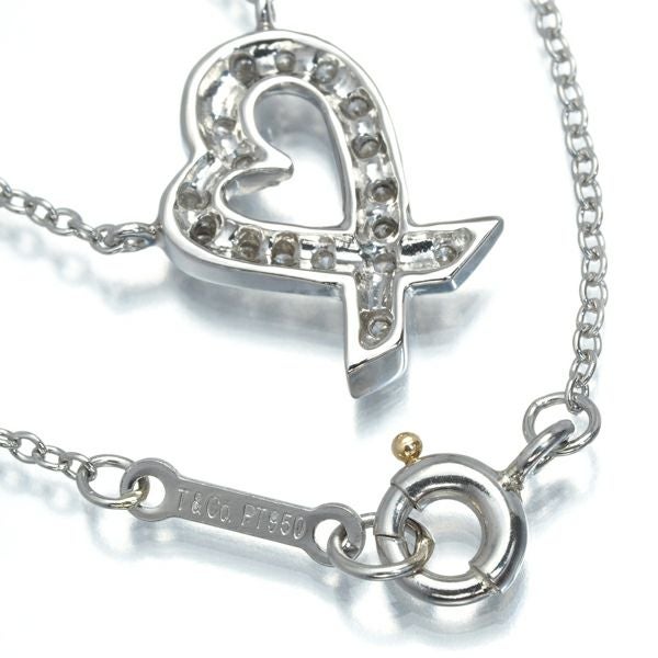ティファニー ネックレス ダイヤ ラビングハート  Pt950 