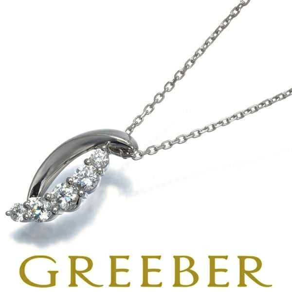 4℃ ネックレス ダイヤ 5P Pt850 