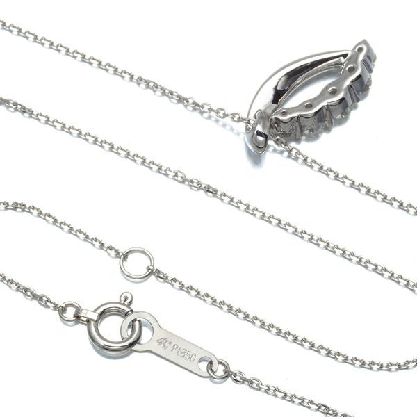 4℃ ネックレス ダイヤ 5P Pt850 