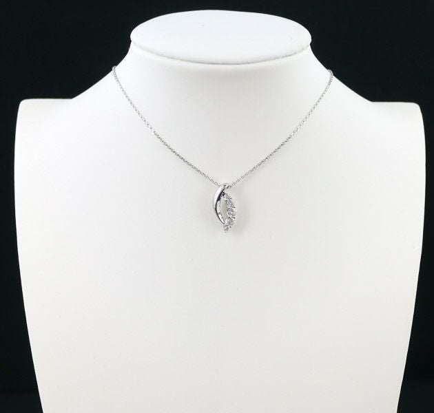 4℃ ネックレス ダイヤ 5P Pt850 