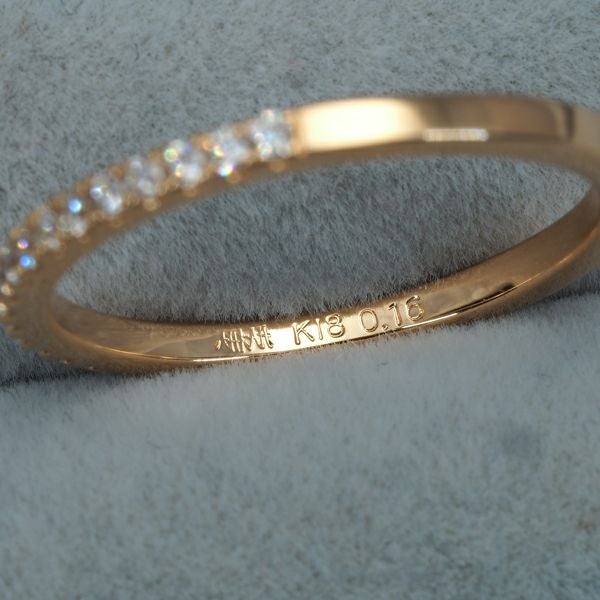 アーカー リング ダイヤ 0.16ct ティナ ハーフエタニティ 7号 K18PG 