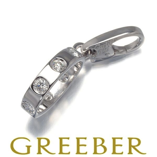 カルティエ ペンダントトップ ダイヤ ラブ チャーム K18WG 