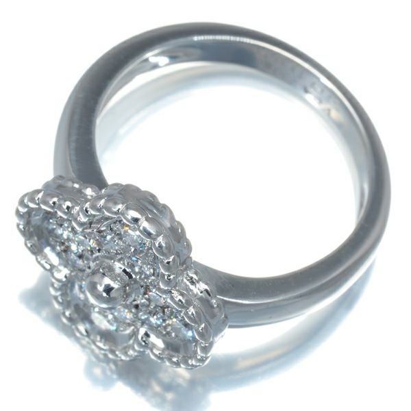 ヴァンクリーフ&アーペル リング ダイヤ ヴィンテージアルハンブラ 51号 K18WG 未修理証明書