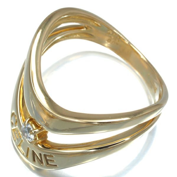 セリーヌ リング ダイヤ 0.07ct  12号 K18YG 