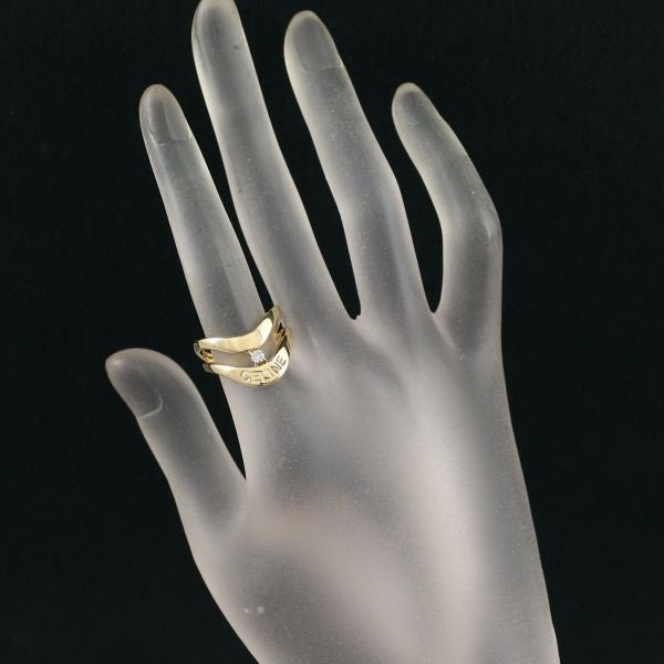 セリーヌ リング ダイヤ 0.07ct  12号 K18YG 