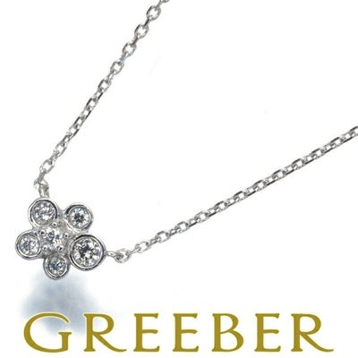 ポンテヴェキオ ネックレス ダイヤ 0.11ct  フラワー K18WG 