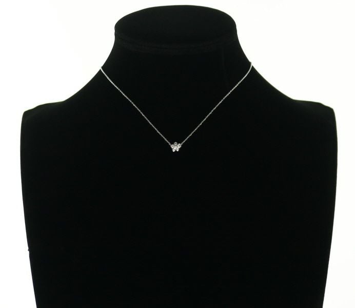 ポンテヴェキオ ネックレス ダイヤ 0.11ct  フラワー K18WG 