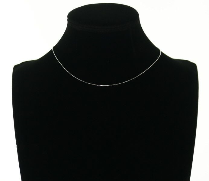 カットボール チェーンネックレス 45cm K18WG 