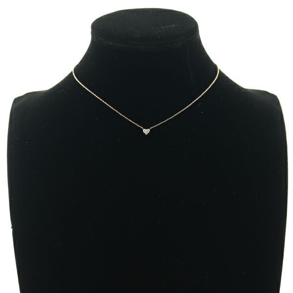 ヴァンドーム ネックレス ダイヤ 0.10ct  ハート K18PG 