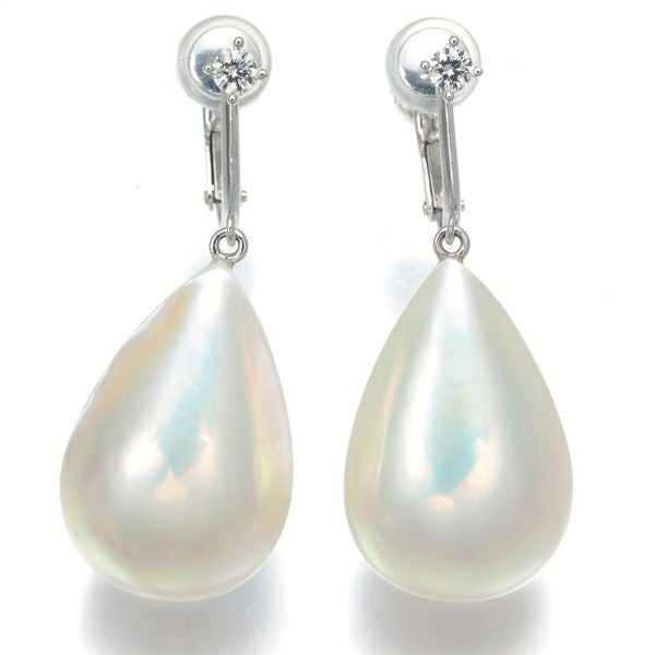 タサキ イヤリング マベパール 真珠 ダイヤ 0.06ct/0.06ct K18WG 