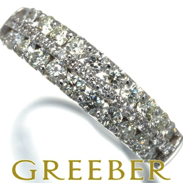 ダイヤ ダイヤモンド 1.00ct ハーフエタニティ リング Pt900 【中古