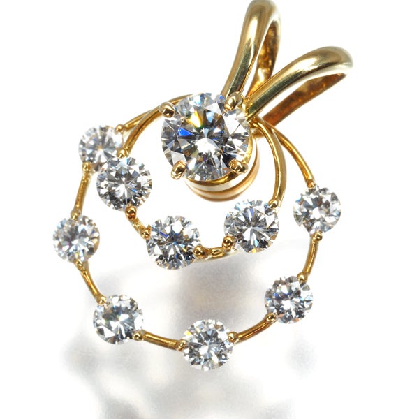 ウォルサム ペンダントトップ ダイヤ 1.50ct スウィング  K18YG 
