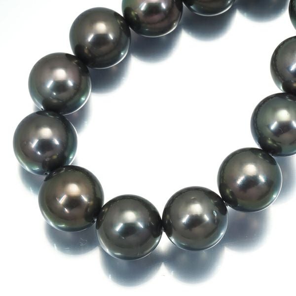 ミキモト ネックレス ブラックパール 黒蝶真珠 9.0-9.5mm   K18WG 