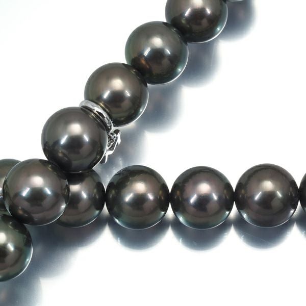 ミキモト ネックレス ブラックパール 黒蝶真珠 9.0-9.5mm   K18WG 