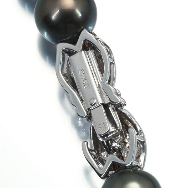 ミキモト ネックレス ブラックパール 黒蝶真珠 9.0-9.5mm   K18WG 