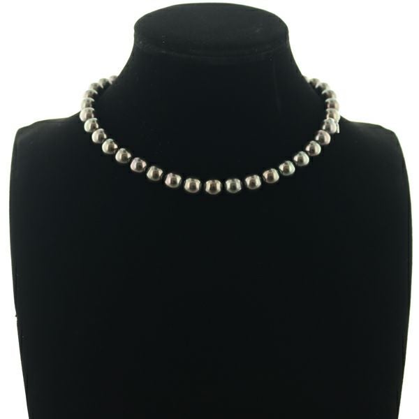 ミキモト ネックレス ブラックパール 黒蝶真珠 9.0-9.5mm   K18WG 