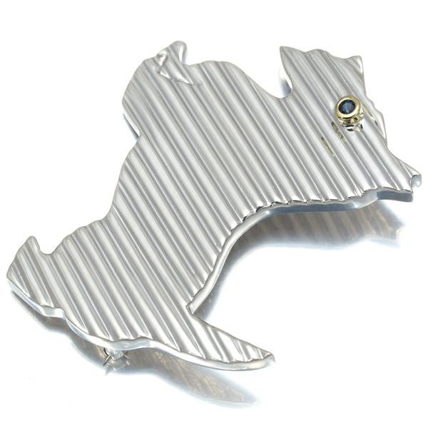 レア品 ティファニー ブローチ サファイア  イヌ アニマル シルバー925 