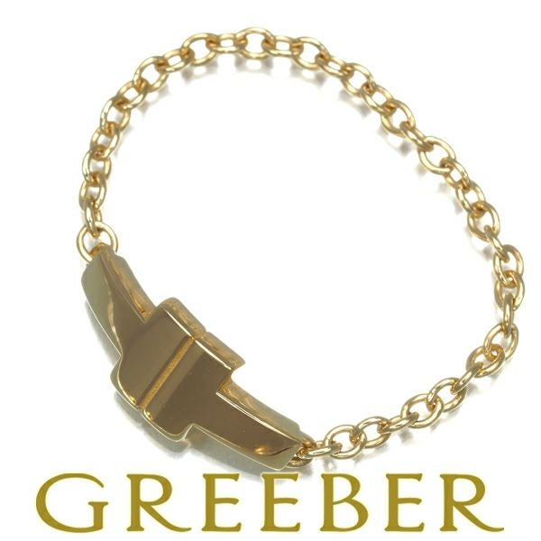 ティファニー リング  T TWO チェーン ピンキー 4号 K18YG 