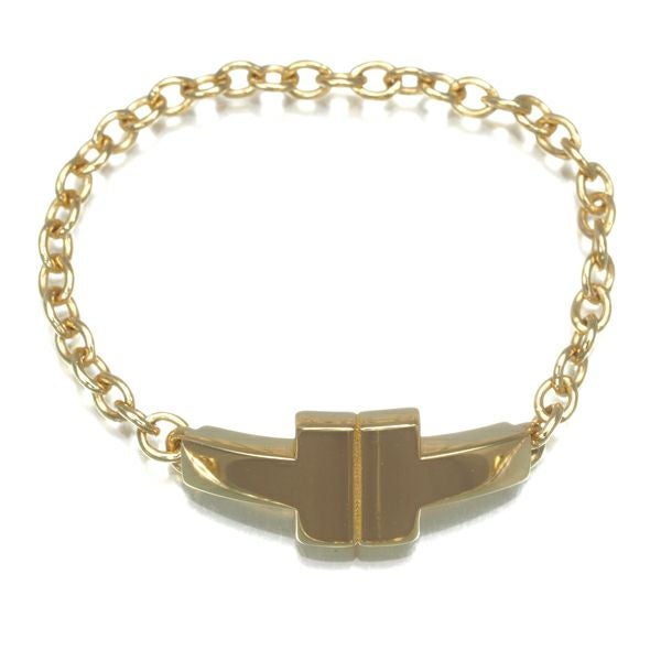 ティファニー リング  T TWO チェーン ピンキー 4号 K18YG 