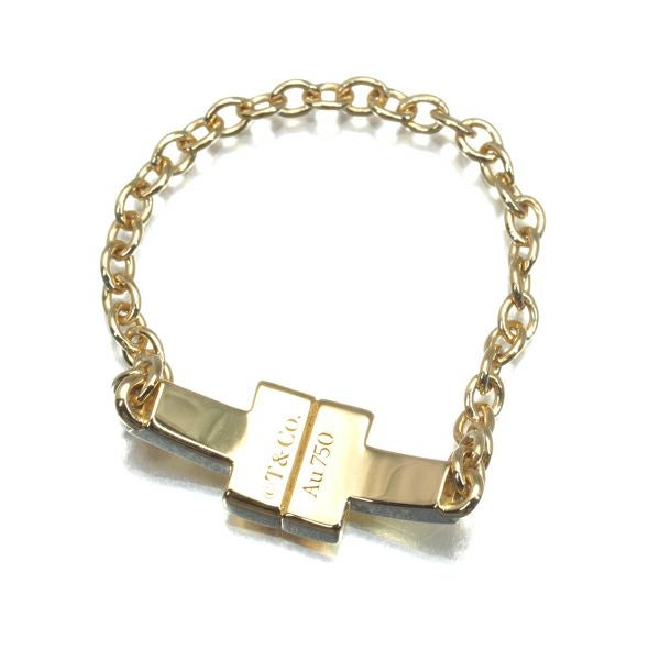 ティファニー リング  T TWO チェーン ピンキー 4号 K18YG 