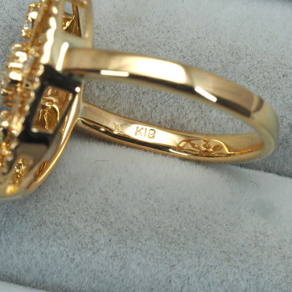 ヴァンドームリング ダイヤ 0.26ct  9号 K18YG 