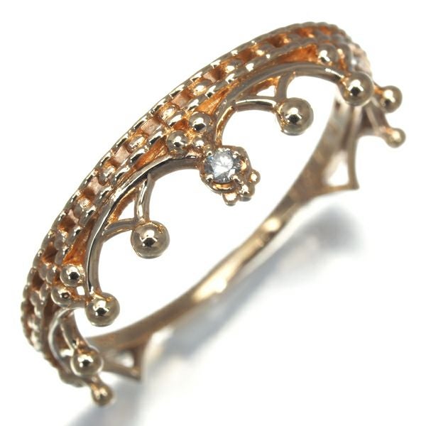 ノジェス リング ダイヤ 0.01ct クラウン 6号   K10YG 