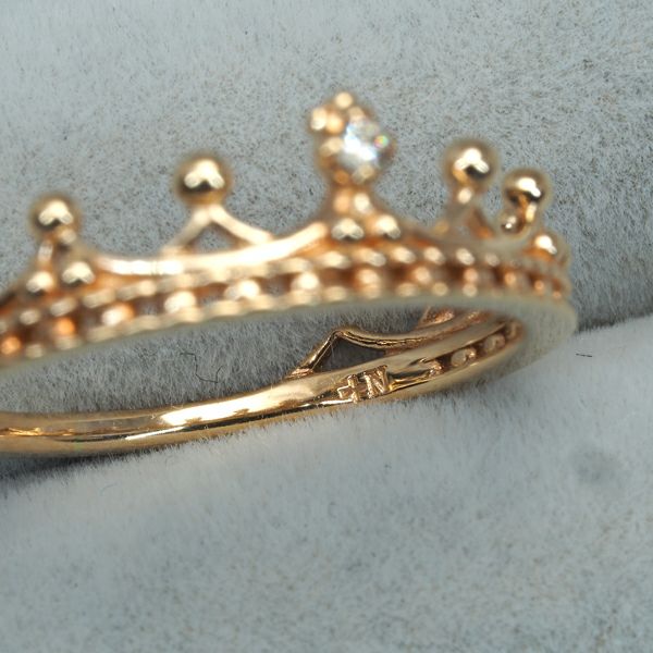 ノジェス リング ダイヤ 0.01ct クラウン 6号   K10YG 