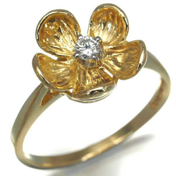 ティファニー リング ダイヤ フラワー 12号 K18YG/WG 