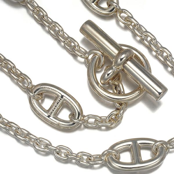 エルメス ネックレス  シェーヌダンクル ファランドール 120cm ロング シルバー925 