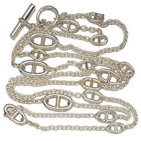 エルメス ネックレス  シェーヌダンクル ファランドール 120cm ロング シルバー925 