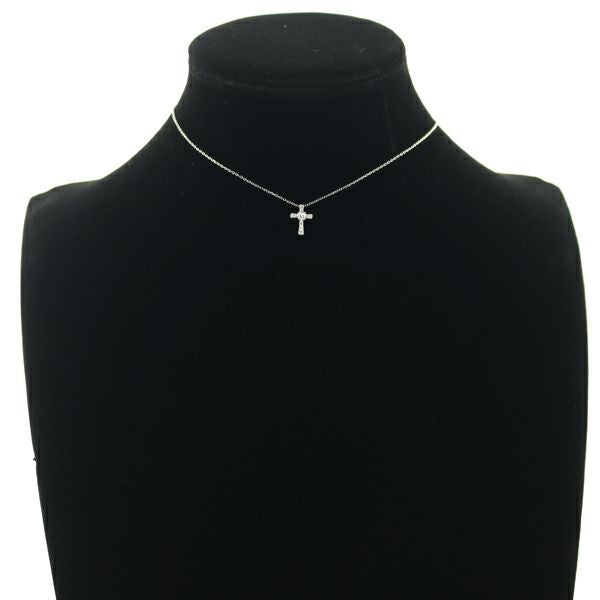スタージュエリー ネックレス ダイヤ 0.12ct  クロス ハート Pt950