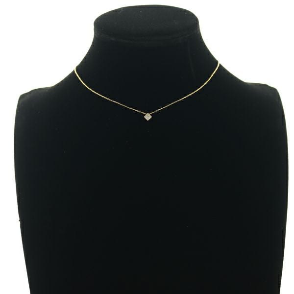 ヴァンドーム ネックレス ダイヤ 0.10ct  プリンセス スクエア K18YG