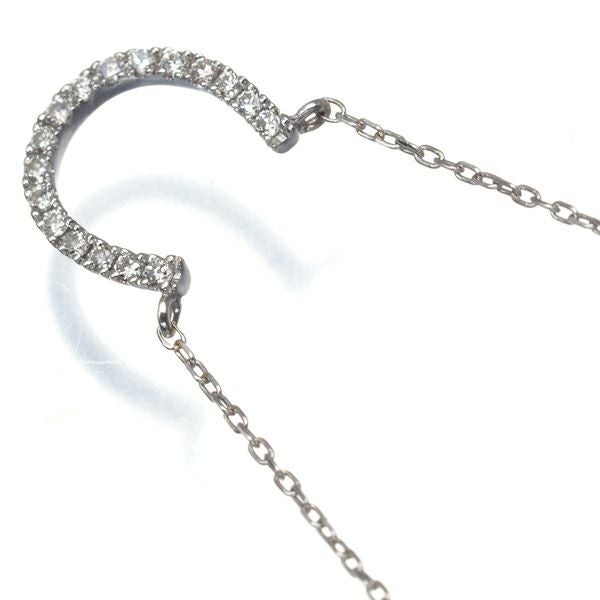 スタージュエリー ネックレス ダイヤ 0.05ct  ホースシュー K18WG 